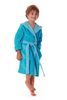 Dětský župan s kapucí Tampa duo tyrkysový