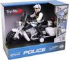 Motorka policejní s řidičem policie na setrvačník na baterie Světlo Zvuk