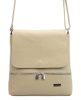 Kožená dámská crossbody kabelka tmavě béžová