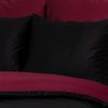 Saténové povlečení LUXURY COLLECTION vínové/černé