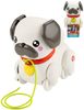 FISHER PRICE Baby pes mopslík chodící tahací na kolečkách plast