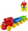 Vláček barevný 60cm baby mašinka s očima + 2 vagónky plast