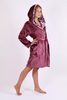 Krátký dámský župan Flora mauve wine 48 56 4853