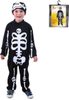KARNEVAL Šaty kostlivec s čepicí vel. M (117-128cm) 6-8 let *KOSTÝM*