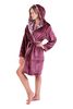 Krátký dámský župan Flora mauve wine 48 56 4853
