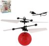 Koule vrtulníková červená ovládání pohybem ruky na baterie USB Světlo