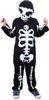 KARNEVAL Šaty kostlivec s čepicí vel. M (117-128cm) 6-8 let *KOSTÝM*