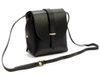 Kožená moderní malá dámská crossbody kabelka černá
