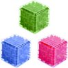 Hlavolam kostka 6 stran kuličkové bludiště krychle 3 barvy