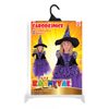 Karnevalový kostým čarodějnice/halloween fialová s rukávy vel. M