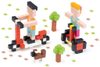 CUBIKA DŘEVO Pixel Stavebnice 3D Rychlá kola 200 dílků 1x1cm