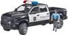 Bruder policejní Dodge RAM 2500 s figurkou (baterie, světlo, zvuk) 02505