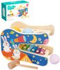 Lucy & Leo dřevěná zatloukačka + xylofon 2v1 (Hvězdné melodie)