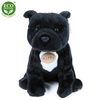 Plyšový pes stafordšírský bulteriér 30 cm černý