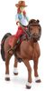 SCHLEICH Hannah na koni figurka ručně malovaná herní set s doplňky plast