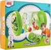 Válec baby nafukovací transparentní 43x20cm edukační set se 3 míčky pro miminko