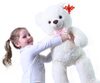 PLYŠ Medvěd Lily 78cm krémový s mašličkou s věnováním *PLYŠOVÉ HRAČKY*