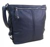 Moderní velká crossbody kabelka 74-MH metalická modrá