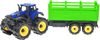 Traktor zemědělský set s vlečkou na setrvačník velká kola plast