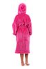 Dětský župan s kapucí huňatý růžová