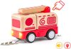 WOODY DŘEVO Auto baby hasiči na setrvačník na baterie Světlo Zvuk