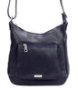 MiaMore Kožená crossbody dámská kabelka tmavě modrá