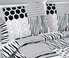 Povlečení bavlněné Šedá,Černá,Bílá 90/920
