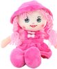 Panenka hadrová textilní 35cm v kloboučku s copánky zpívá česky na baterie CZ Zvuk