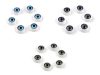 Plastové oči k nalepení Ø12 mm 6 kusů