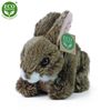 Plyšový králík hnědý ležící, 15 cm
