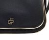 GROSSO Černá elegantní crossbody kabelka se zlatým orámováním