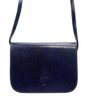 Kožená malá dámská crossbody kabelka tmavě modrá