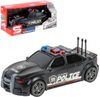Auto sportovní policejní černé na setrvačník policie na baterie Světlo Zvuk
