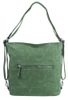 Velká dámská kabelka přes rameno / batoh zelená