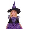 karnevalový kostým čarodějnice/halloween fialová s rukávy, vel. S