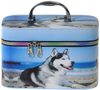 Kufřík dětský kosmetický vel. M se zrcátkem na zip foto potisk pejsek