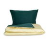 Saténové povlečení LUXURY COLLECTION tmavě zelené/smetanové