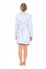 Krátký dámský župan s kapucí Flora ledově modrá  48 56 5203