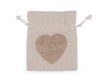 Bavlněný pytlík srdce 11x13 cm