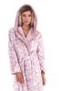 Župan s kapucí Flora mauve mist 39 56 4303