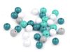 Plastové korálky Color Ø8 mm barevný mix 50 kusů
