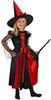 KARNEVAL Šaty čarodějnice černo/červené vel. M (120-130cm) 6-8 let *KOSTÝM*