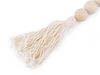 Střapec bavlněný s korálky délka 20 cm