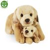 Plyšový labrador s miminkem ležící 25 cm