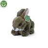 Plyšový králík hnědý ležící, 15 cm