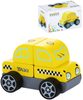 CUBIKA DŘEVO Baby autíčko Vůz taxi navlékací stavebnice set 5 dílků