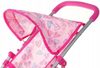 Kočárek pro panenku golfky růžové (srdíčka, košík)