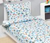 Povlečení bavlněné Junior Modrá 90/008 140x200, 70x90 cm