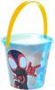 Pískový set Spiderman kyblík transparentní se sítkem a 2 nástroji
