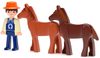 EFKO IGRÁČEK TRIO Farma set figurka kloubová + 2 koně